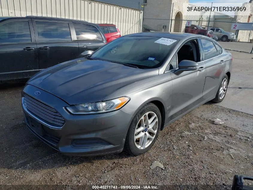 2014 Ford Fusion Se VIN: 3FA6P0H71ER336969 Lot: 40271743