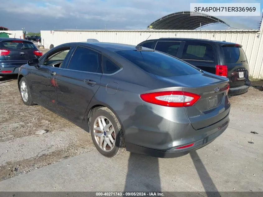 2014 Ford Fusion Se VIN: 3FA6P0H71ER336969 Lot: 40271743