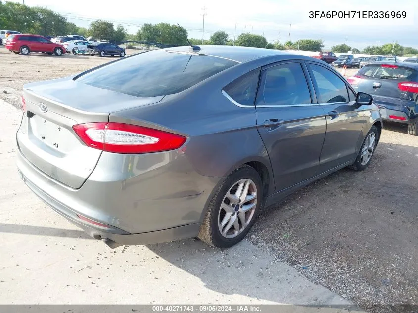 2014 Ford Fusion Se VIN: 3FA6P0H71ER336969 Lot: 40271743