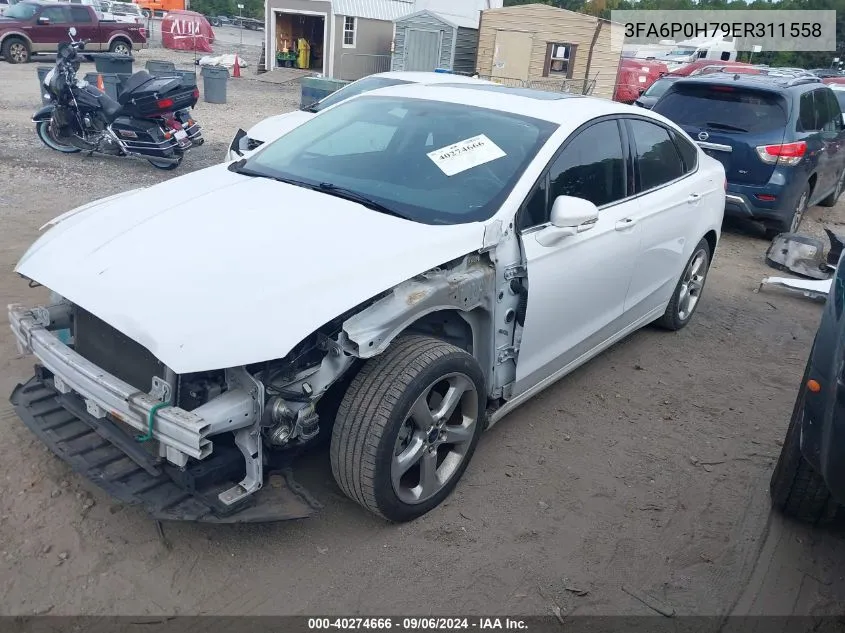 2014 Ford Fusion Se VIN: 3FA6P0H79ER311558 Lot: 40274666