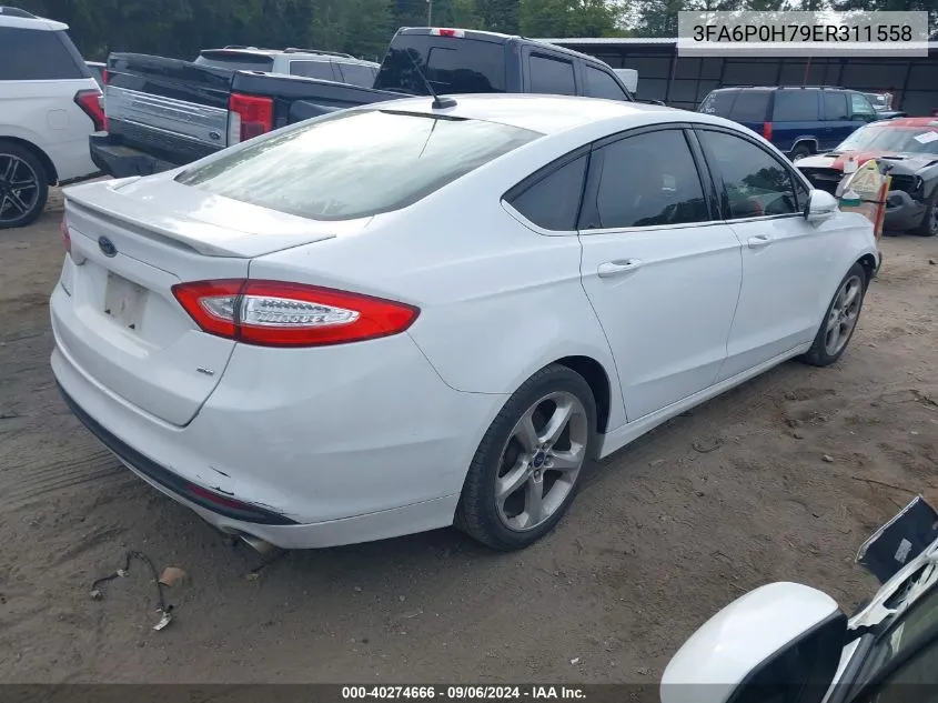 2014 Ford Fusion Se VIN: 3FA6P0H79ER311558 Lot: 40274666