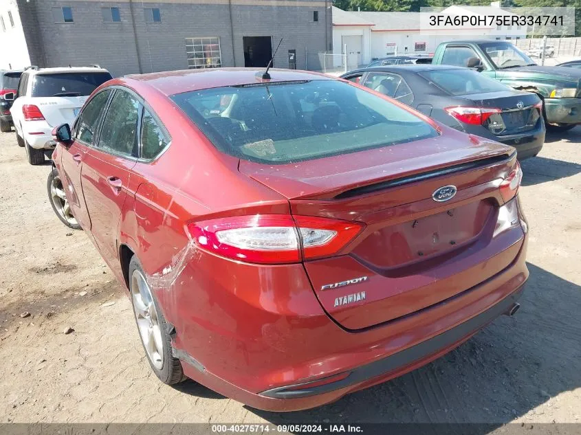 3FA6P0H75ER334741 2014 Ford Fusion Se