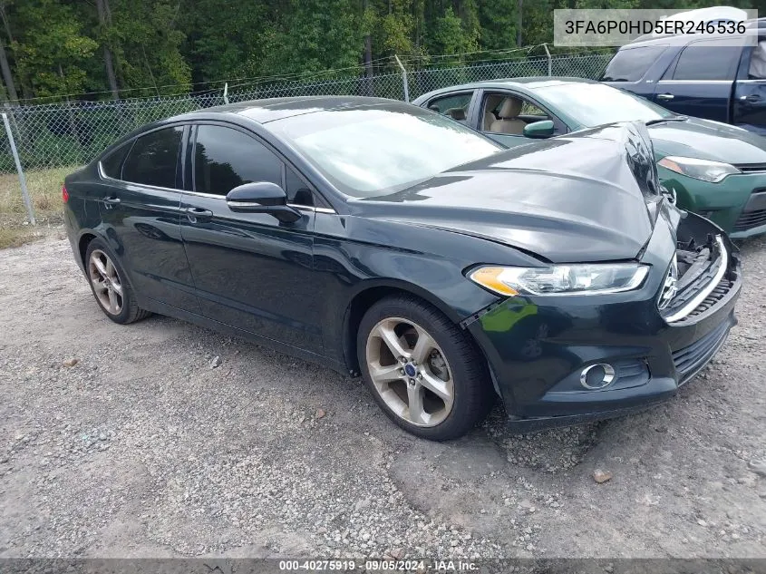 2014 Ford Fusion Se VIN: 3FA6P0HD5ER246536 Lot: 40275919