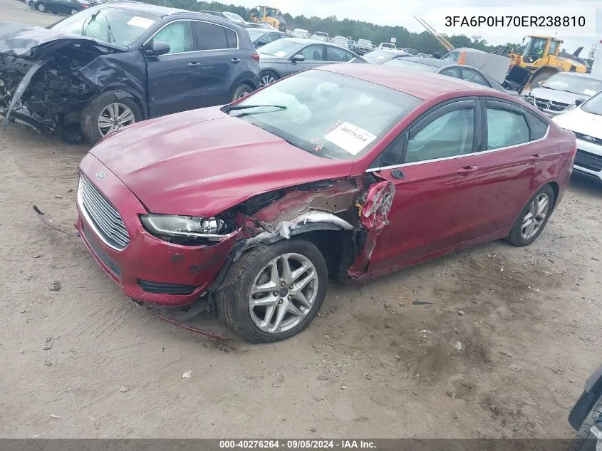 3FA6P0H70ER238810 2014 Ford Fusion Se