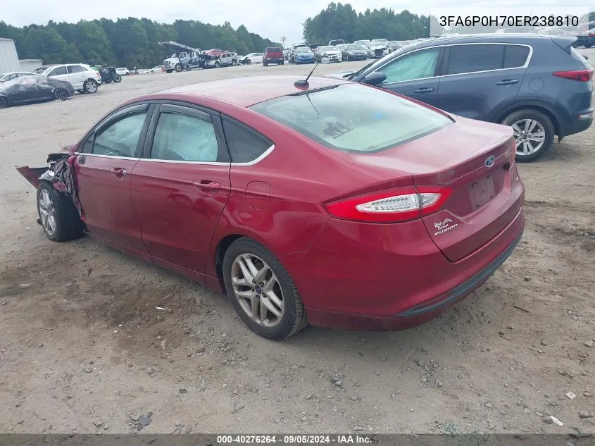 3FA6P0H70ER238810 2014 Ford Fusion Se