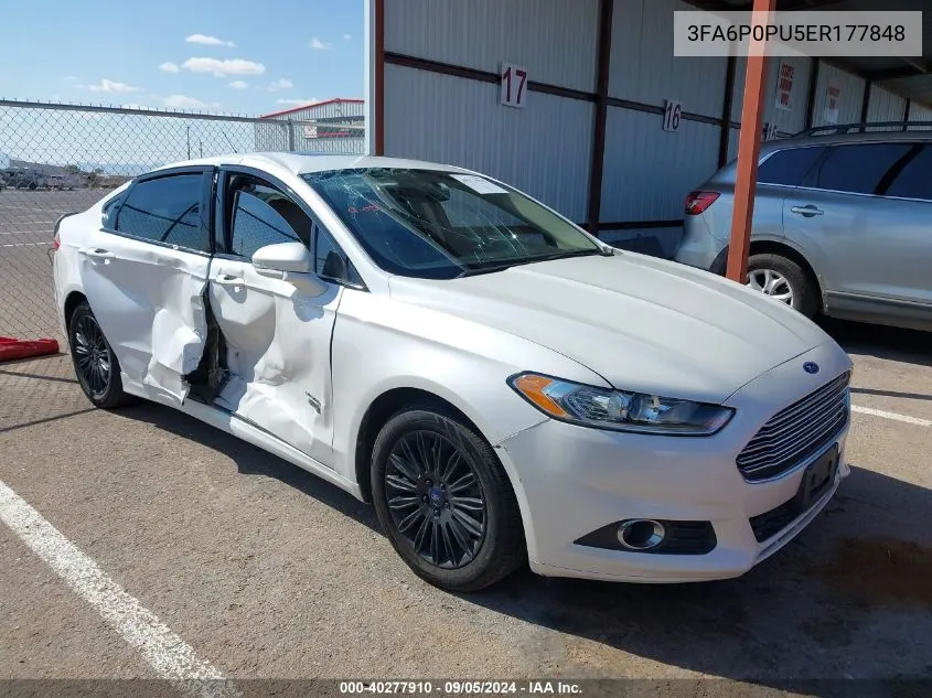 3FA6P0PU5ER177848 2014 Ford Fusion Energi Se Luxury