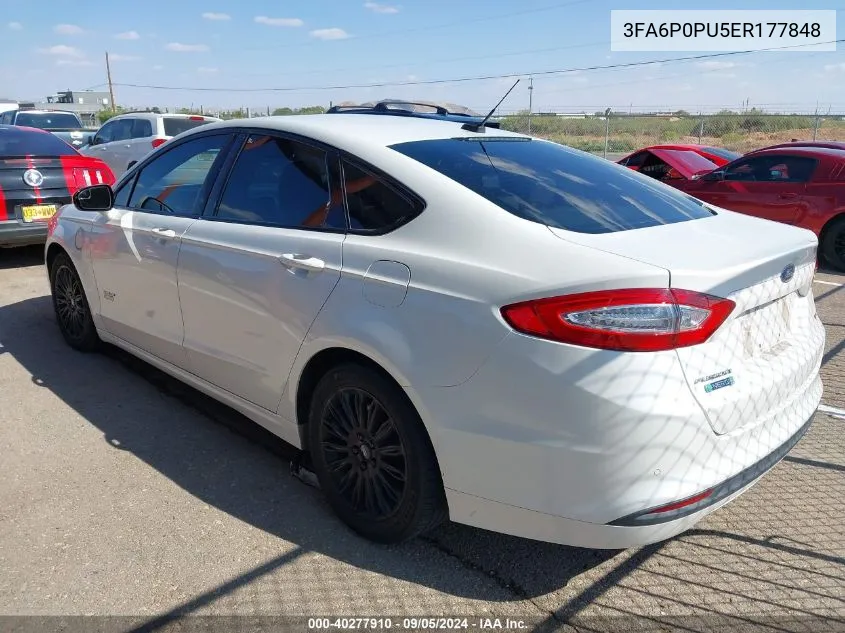 3FA6P0PU5ER177848 2014 Ford Fusion Energi Se Luxury