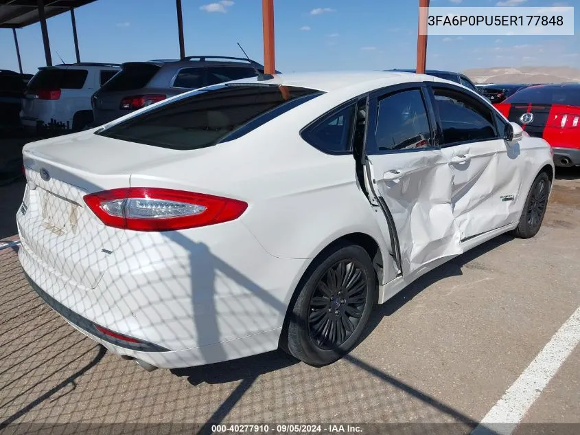 3FA6P0PU5ER177848 2014 Ford Fusion Energi Se Luxury