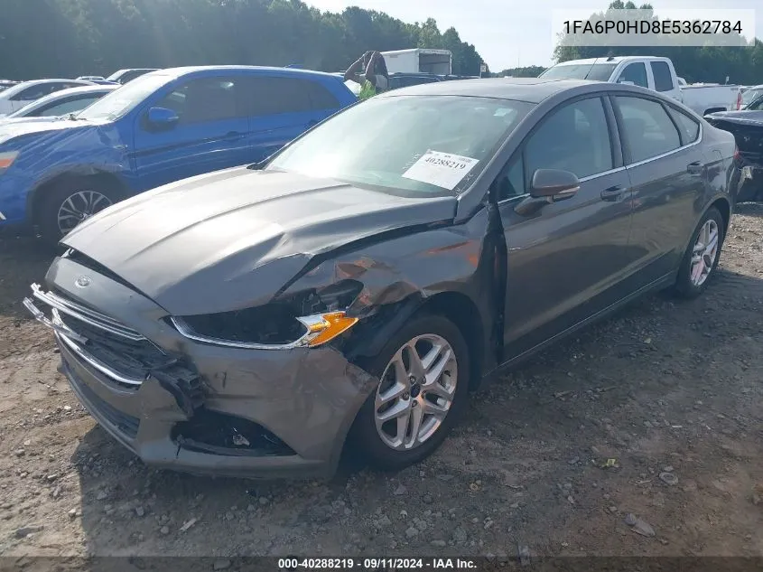 2014 Ford Fusion Se VIN: 1FA6P0HD8E5362784 Lot: 40288219