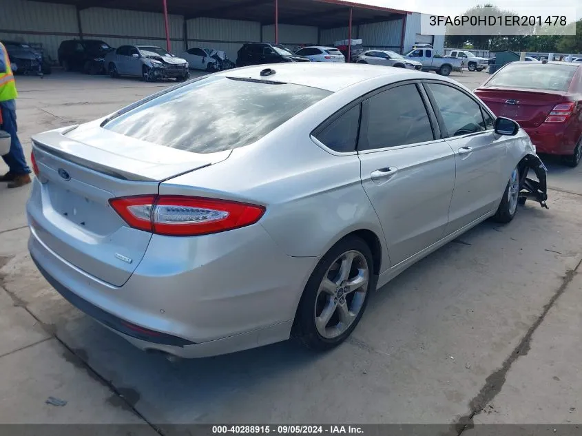 3FA6P0HD1ER201478 2014 Ford Fusion Se