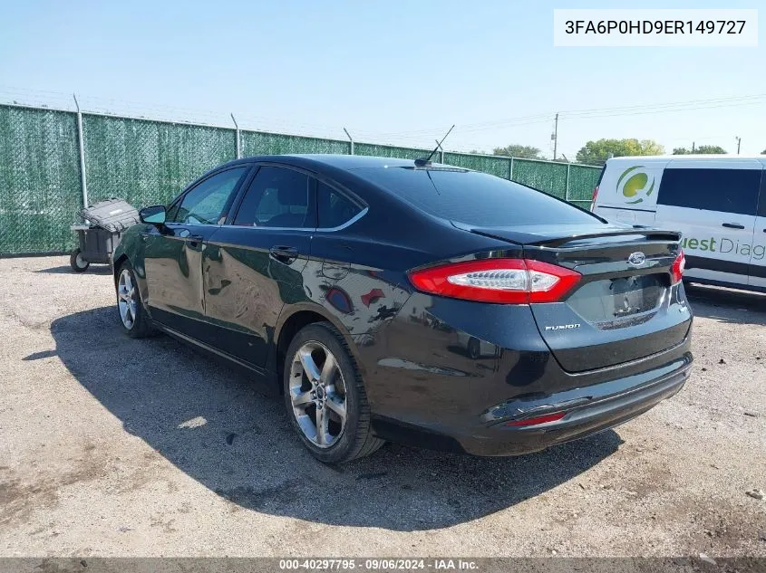 2014 Ford Fusion Se VIN: 3FA6P0HD9ER149727 Lot: 40297795