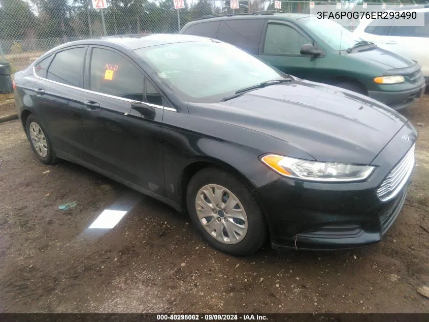 2014 Ford Fusion S VIN: 3FA6P0G76ER293490 Lot: 40298062