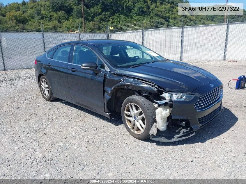 2014 Ford Fusion Se VIN: 3FA6P0H77ER297322 Lot: 40299254