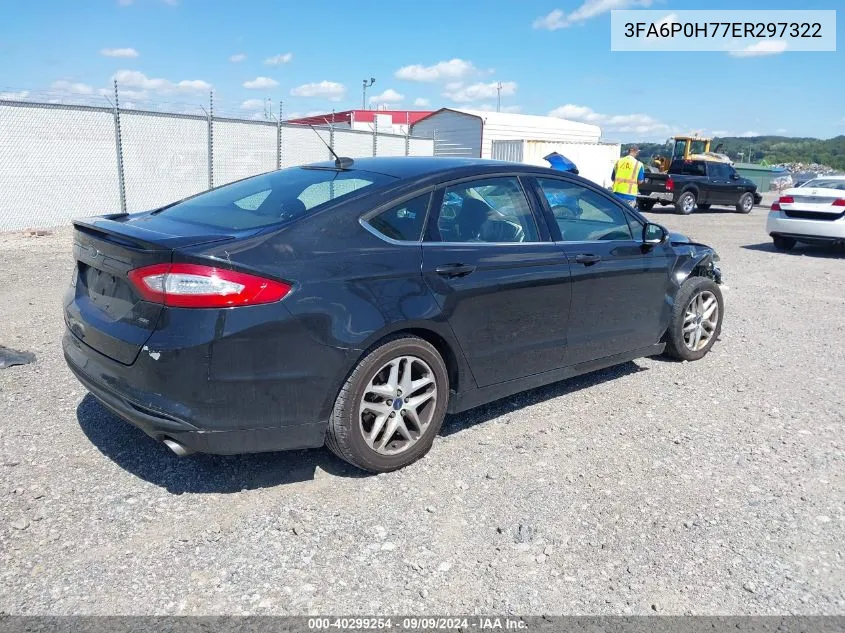 2014 Ford Fusion Se VIN: 3FA6P0H77ER297322 Lot: 40299254