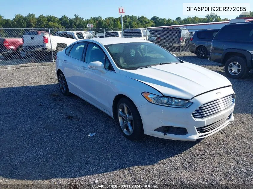 2014 Ford Fusion Se VIN: 3FA6P0H92ER272085 Lot: 40301428