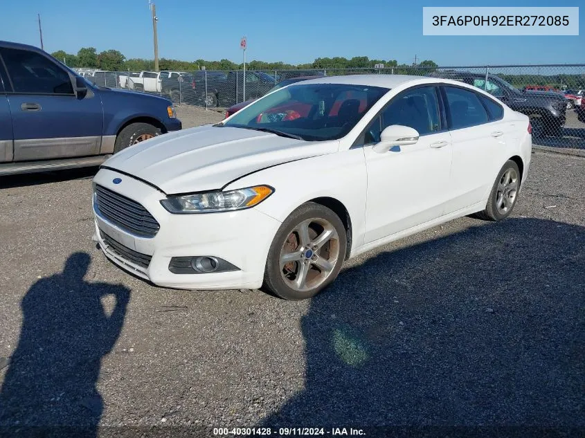 2014 Ford Fusion Se VIN: 3FA6P0H92ER272085 Lot: 40301428