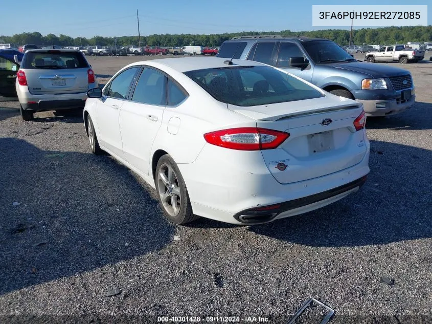 2014 Ford Fusion Se VIN: 3FA6P0H92ER272085 Lot: 40301428