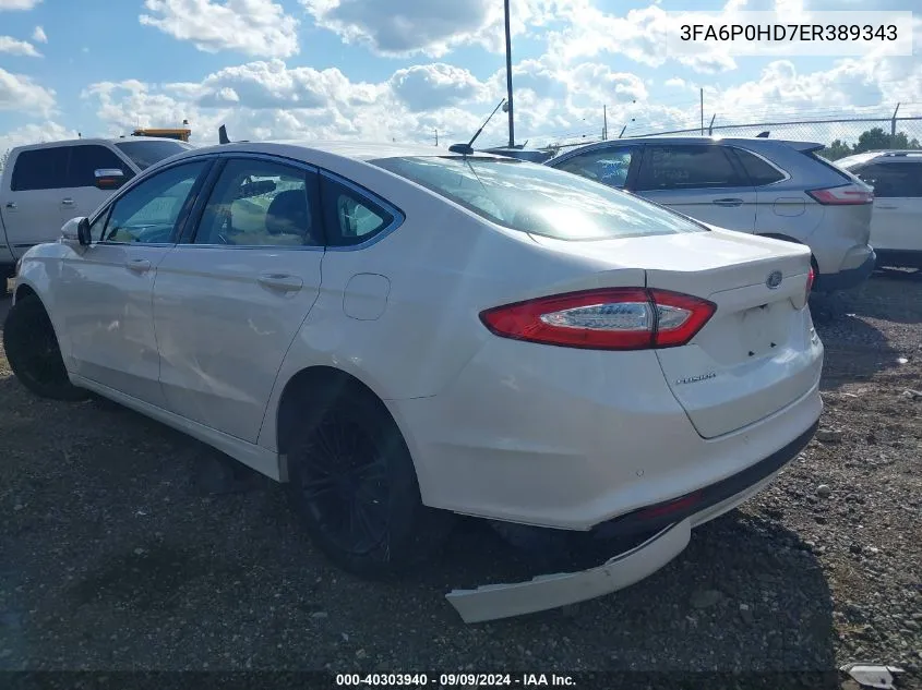 3FA6P0HD7ER389343 2014 Ford Fusion Se