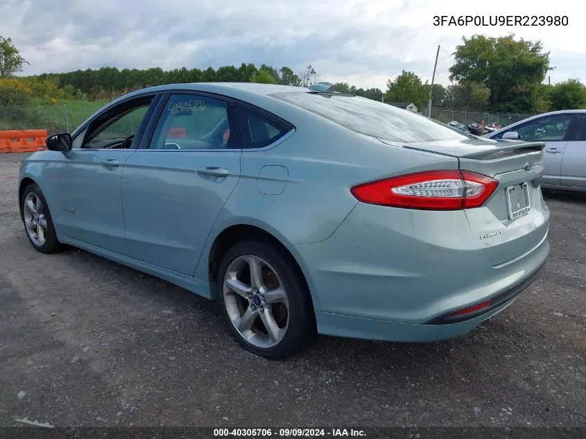 2014 Ford Fusion Hybrid Se VIN: 3FA6P0LU9ER223980 Lot: 40305706