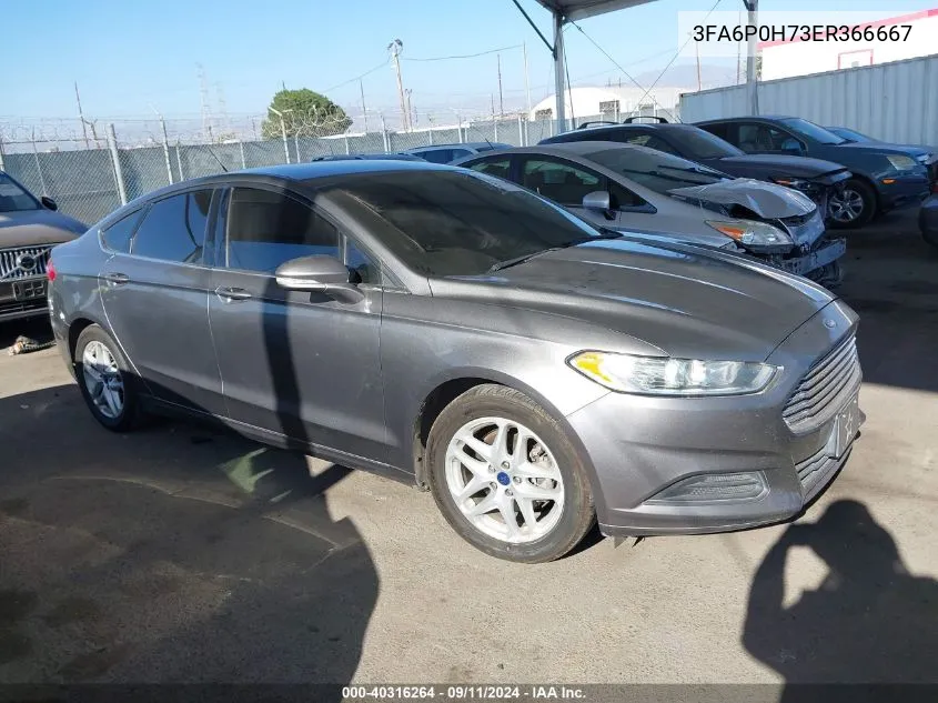 3FA6P0H73ER366667 2014 Ford Fusion Se