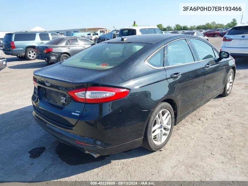 2014 Ford Fusion Se VIN: 3FA6P0HD7ER193466 Lot: 40325609