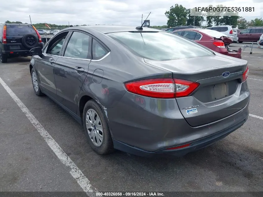 1FA6P0G77E5361881 2014 Ford Fusion S