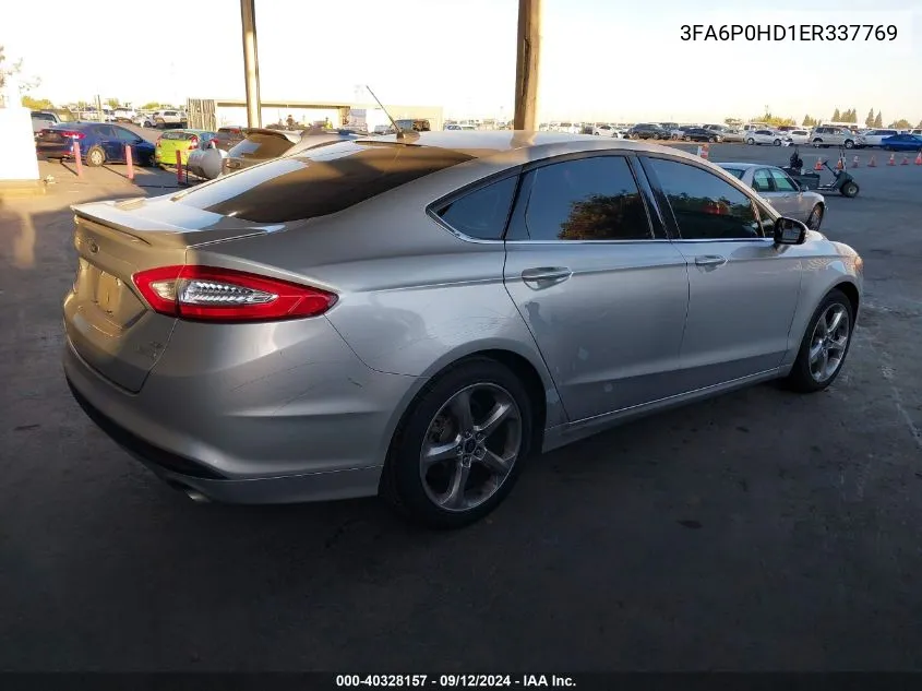 3FA6P0HD1ER337769 2014 Ford Fusion Se