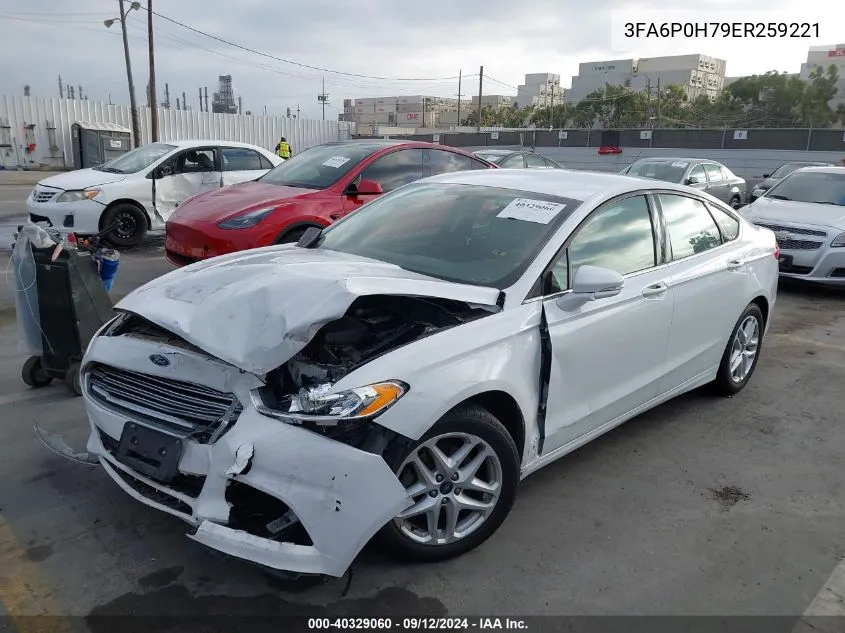 2014 Ford Fusion Se VIN: 3FA6P0H79ER259221 Lot: 40329060