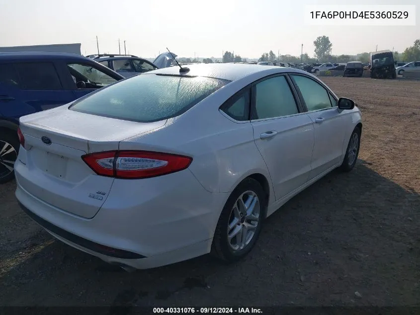 1FA6P0HD4E5360529 2014 Ford Fusion Se