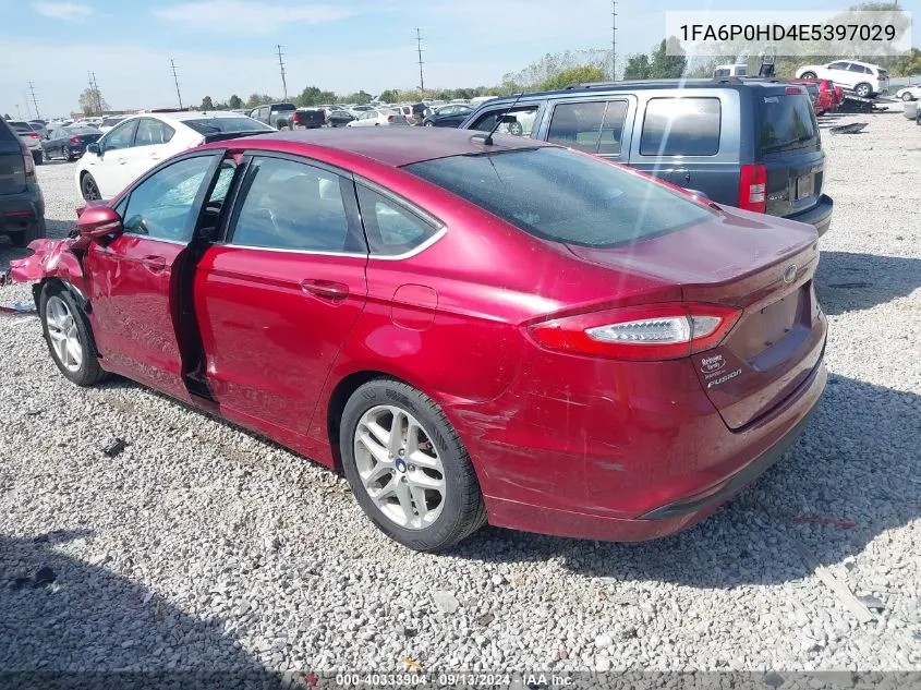 1FA6P0HD4E5397029 2014 Ford Fusion Se