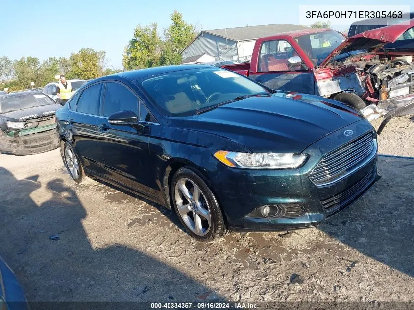 2014 Ford Fusion Se VIN: 3FA6P0H71ER305463 Lot: 40334357