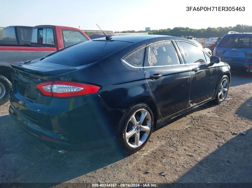 2014 Ford Fusion Se VIN: 3FA6P0H71ER305463 Lot: 40334357