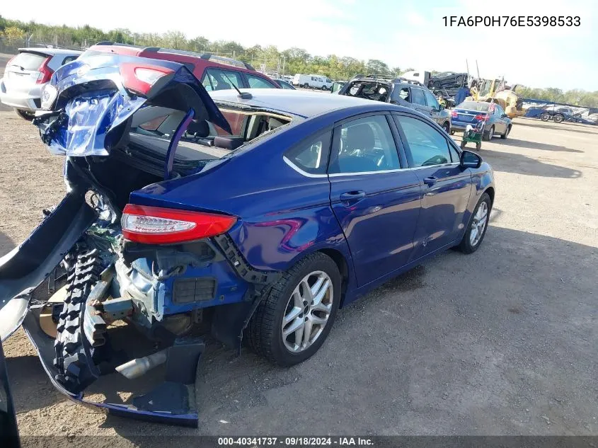 2014 Ford Fusion Se VIN: 1FA6P0H76E5398533 Lot: 40341737