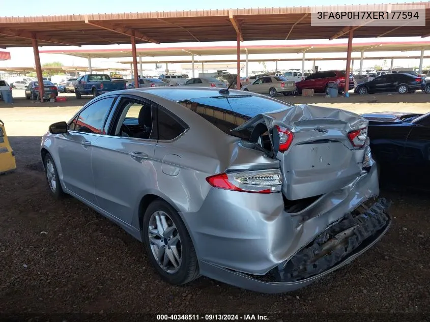 3FA6P0H7XER177594 2014 Ford Fusion Se