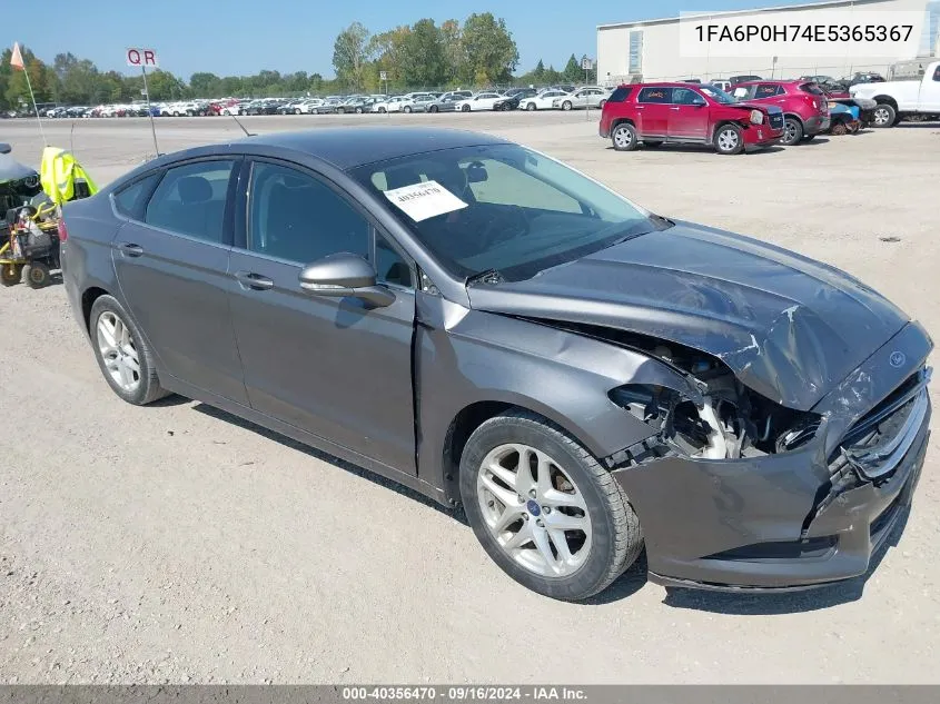 2014 Ford Fusion Se VIN: 1FA6P0H74E5365367 Lot: 40356470