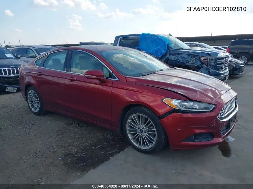 3FA6P0HD3ER102810 2014 Ford Fusion Se