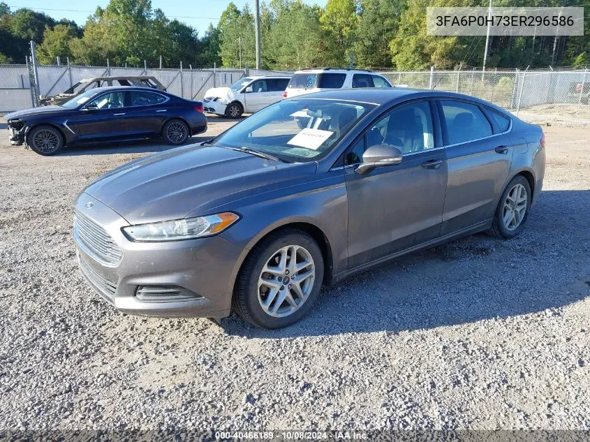 2014 Ford Fusion Se VIN: 3FA6P0H73ER296586 Lot: 40466189