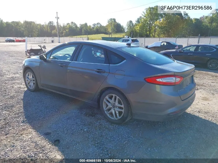 2014 Ford Fusion Se VIN: 3FA6P0H73ER296586 Lot: 40466189