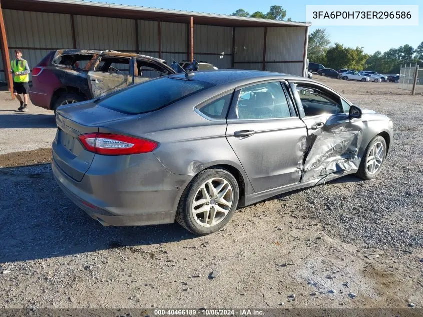 2014 Ford Fusion Se VIN: 3FA6P0H73ER296586 Lot: 40466189