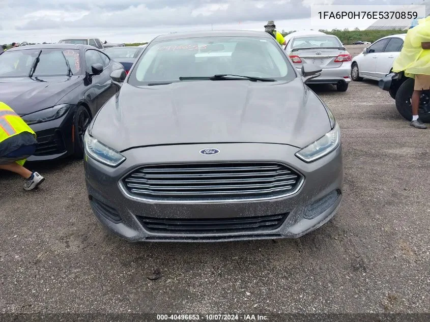 2014 Ford Fusion Se VIN: 1FA6P0H76E5370859 Lot: 40496653