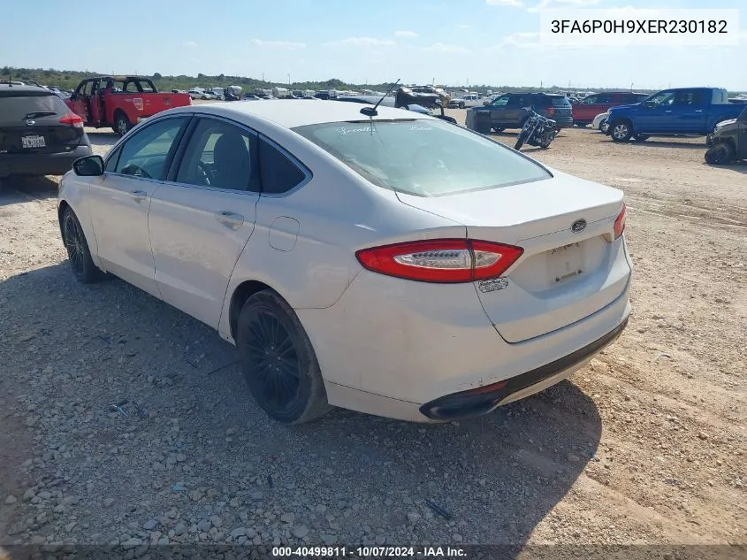 2014 Ford Fusion Se VIN: 3FA6P0H9XER230182 Lot: 40499811