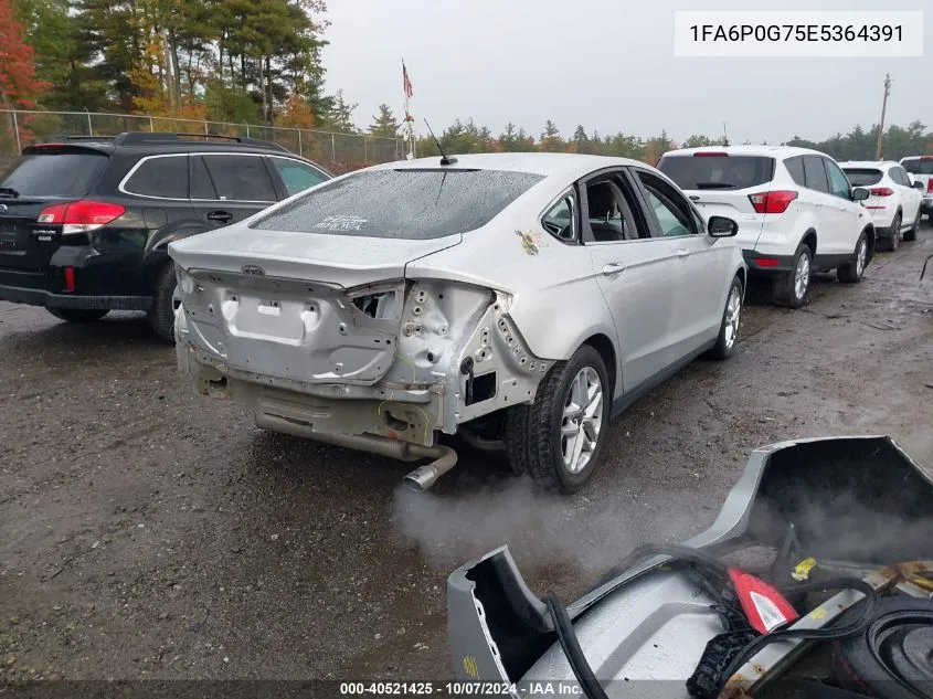 2014 Ford Fusion S VIN: 1FA6P0G75E5364391 Lot: 40521425