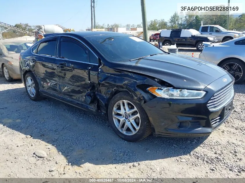 2014 Ford Fusion Se VIN: 3FA6P0HD5ER288169 Lot: 40525467