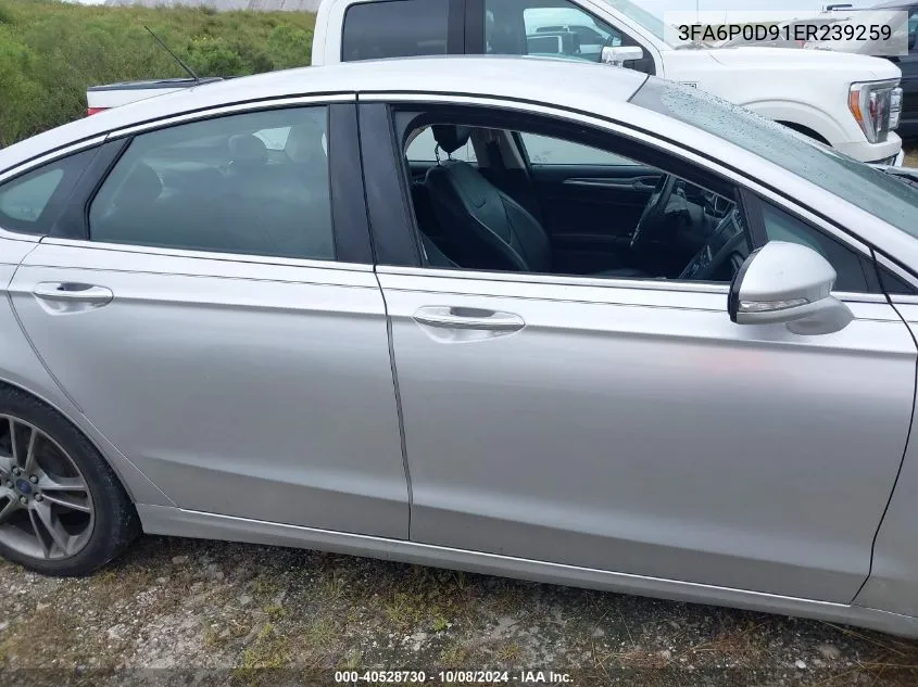 3FA6P0D91ER239259 2014 Ford Fusion Titanium