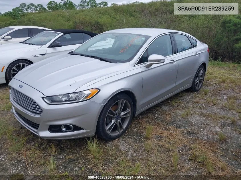 3FA6P0D91ER239259 2014 Ford Fusion Titanium