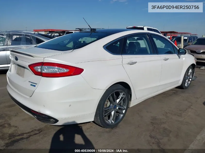 3FA6P0D94ER250756 2014 Ford Fusion Titanium