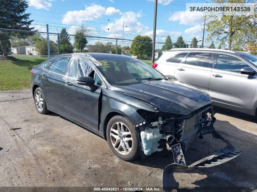 3FA6P0HD9ER143538 2014 Ford Fusion Se