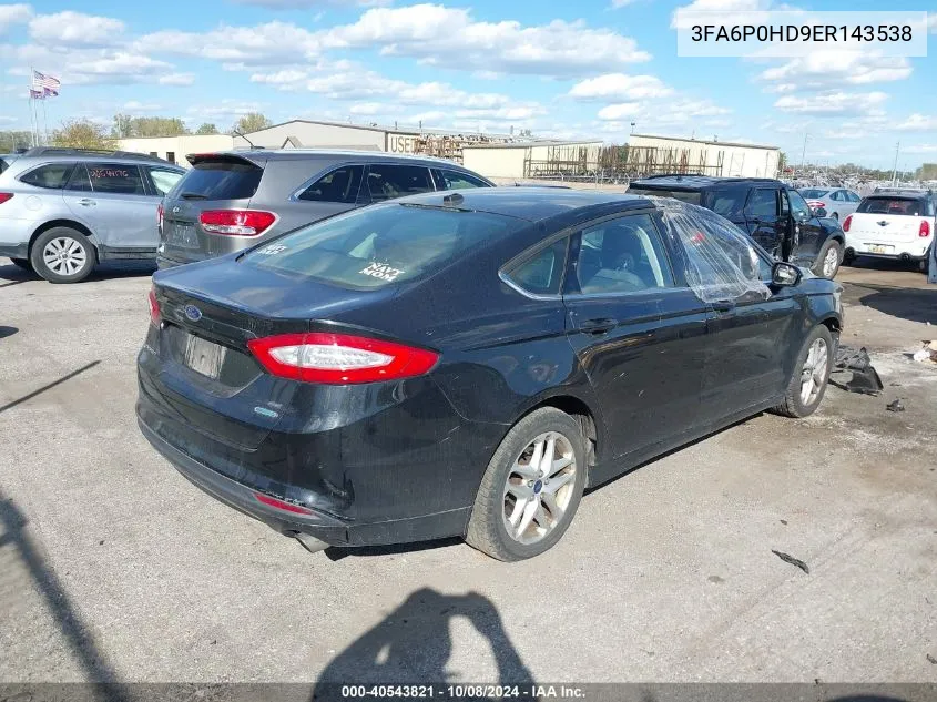 3FA6P0HD9ER143538 2014 Ford Fusion Se