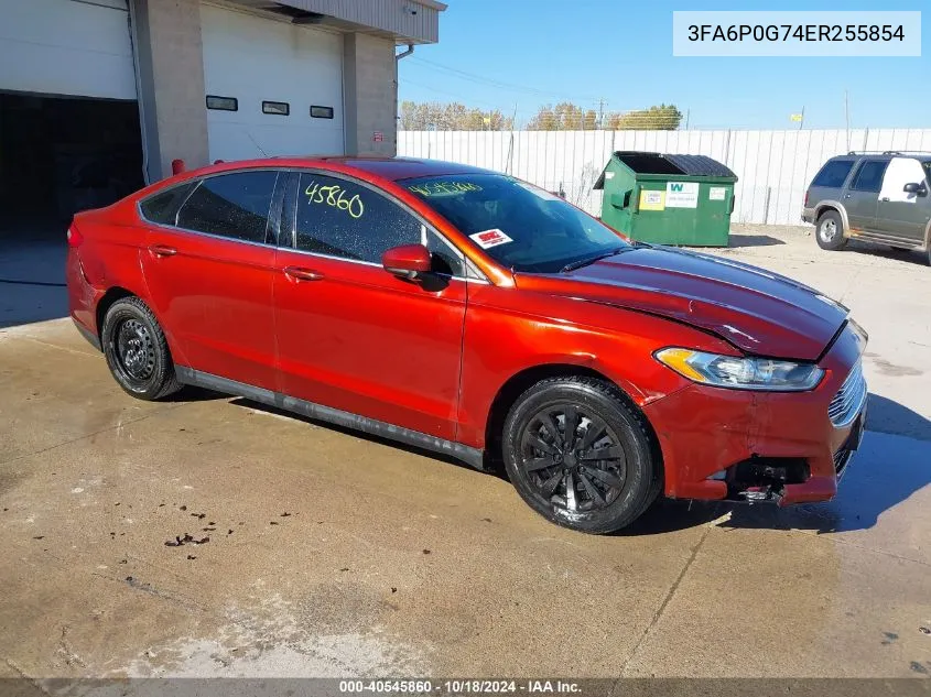 2014 Ford Fusion S VIN: 3FA6P0G74ER255854 Lot: 40545860