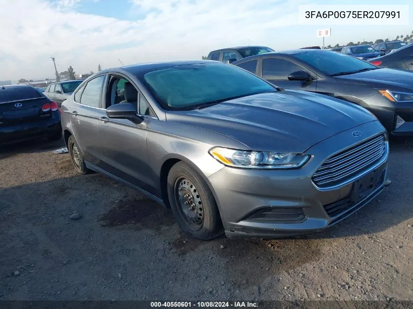 2014 Ford Fusion S VIN: 3FA6P0G75ER207991 Lot: 40550601